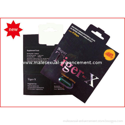 24 Pack / Box, Natural Tiger-x Penis Enlargement Pill Supplement With No Side Effect